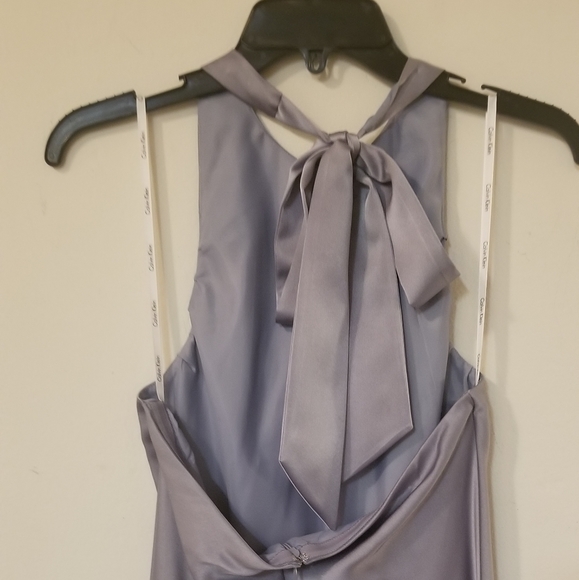 Calvin Klein Silver Halter Dress - Picture 3 of 11